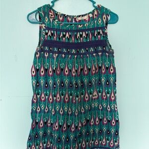 Colorful Sleeveless Patterned Dress